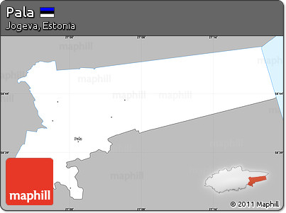 Gray Simple Map of Pala, single color outside