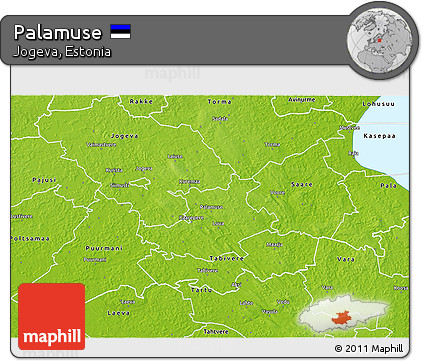 Physical 3D Map of Palamuse