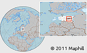 Gray Location Map of Palamuse, highlighted country, highlighted parent region, within the entire country, hill shading