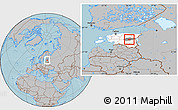 Gray Location Map of Palamuse, highlighted country, highlighted parent region, hill shading