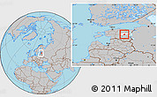 Gray Location Map of Palamuse, highlighted parent region, within the entire country
