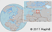 Gray Location Map of Palamuse, highlighted parent region, hill shading