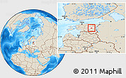 Shaded Relief Location Map of Palamuse, highlighted parent region