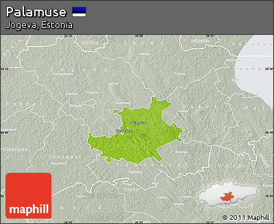 Physical Map of Palamuse, lighten, semi-desaturated