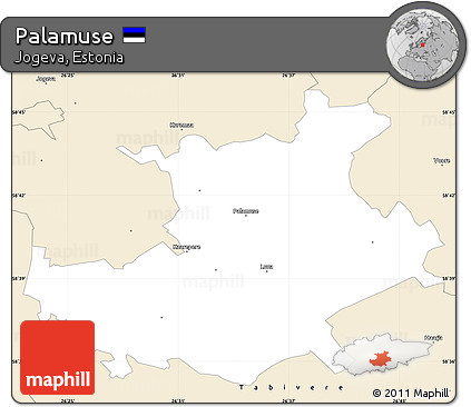 Classic Style Simple Map of Palamuse