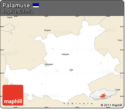 Classic Style Simple Map of Palamuse