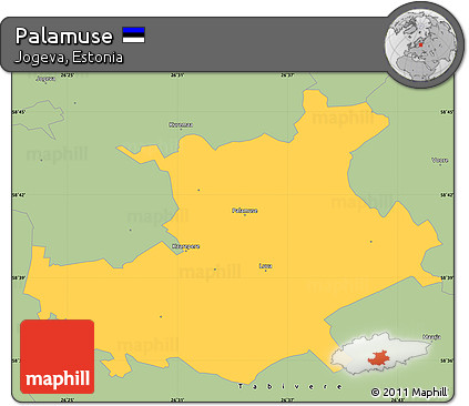 Savanna Style Simple Map of Palamuse