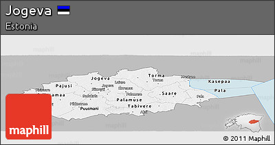 Gray Panoramic Map of Jogeva, single color outside