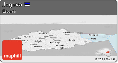 Gray Panoramic Map of Jogeva, single color outside
