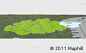 Physical Panoramic Map of Jogeva, darken, semi-desaturated