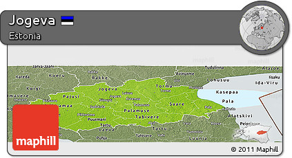 Physical Panoramic Map of Jogeva, semi-desaturated