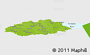 Physical Panoramic Map of Jogeva, single color outside