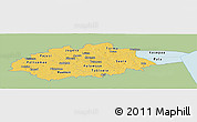 Savanna Style Panoramic Map of Jogeva, single color outside