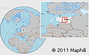 Gray Location Map of Poltsamaa Linn, highlighted country, highlighted parent region