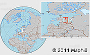 Gray Location Map of Poltsamaa Linn