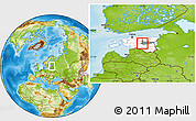 Physical Location Map of Poltsamaa Linn, highlighted country, highlighted parent region