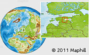 Physical Location Map of Poltsamaa Linn, highlighted parent region