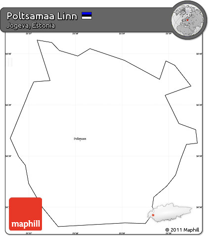 Blank Simple Map of Poltsamaa Linn
