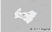 Gray 3D Map of Poltsamaa, single color outside