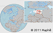 Gray Location Map of Poltsamaa, highlighted country, highlighted parent region, hill shading