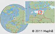 Savanna Style Location Map of Poltsamaa, highlighted country, highlighted parent region, hill shading