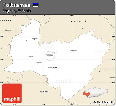 Classic Style Simple Map of Poltsamaa