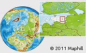 Physical Location Map of Saare, highlighted country