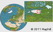 Satellite Location Map of Saare, highlighted country