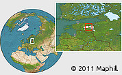 Satellite Location Map of Saare, highlighted parent region