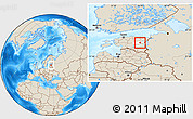 Shaded Relief Location Map of Saare, highlighted parent region