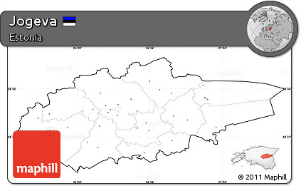 Blank Simple Map of Jogeva, cropped outside, no labels
