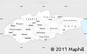 Silver Style Simple Map of Jogeva, single color outside