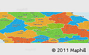 Physical Panoramic Map of Tabivere, political outside