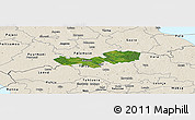 Satellite Panoramic Map of Tabivere, shaded relief outside