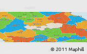 Shaded Relief Panoramic Map of Tabivere, political outside