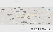 Shaded Relief Panoramic Map of Tabivere, semi-desaturated