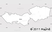 Silver Style Simple Map of Tabivere, cropped outside