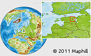 Physical Location Map of Torma, within the entire country