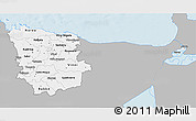Gray 3D Map of Lääne-Viru, single color outside