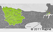 Physical 3D Map of Lääne-Viru, desaturated
