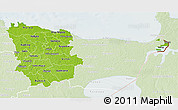 Physical 3D Map of Lääne-Viru, lighten