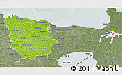 Physical 3D Map of Lääne-Viru, semi-desaturated