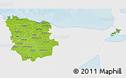 Physical 3D Map of Lääne-Viru, single color outside