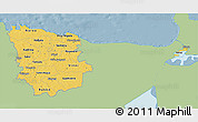 Savanna Style 3D Map of Lääne-Viru, single color outside