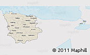 Shaded Relief 3D Map of Lääne-Viru, single color outside