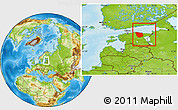 Physical Location Map of Lääne-Viru, within the entire country