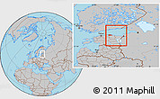 Gray Location Map of Narva