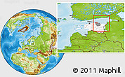 Physical Location Map of Narva, highlighted country, highlighted parent region, within the entire country