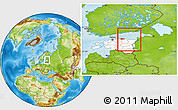 Physical Location Map of Narva, highlighted country
