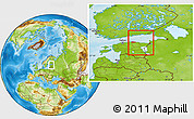 Physical Location Map of Narva
